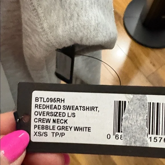 Brunette The Label Light Gray 'Redhead' Sweatshirt NWT (DISCONTINUED) - Picture 7 of 10